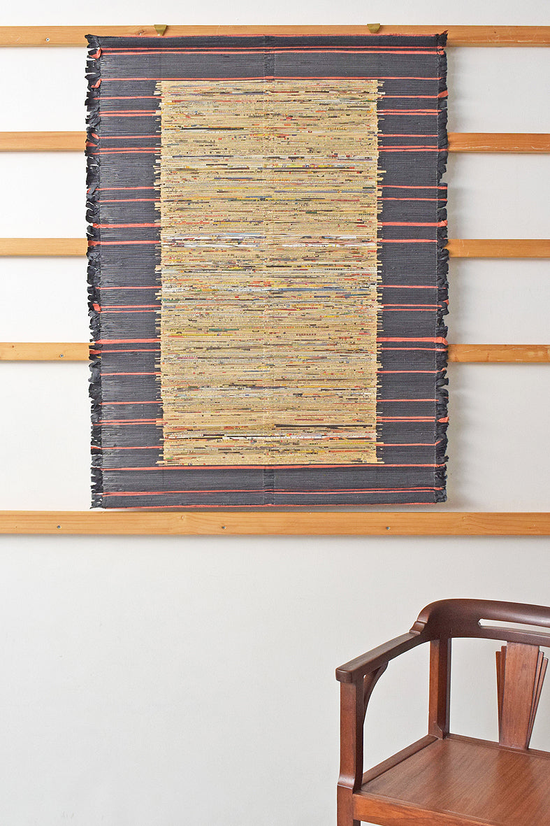 Black Red Newspaper Handmade Wall Art Hanging Online
