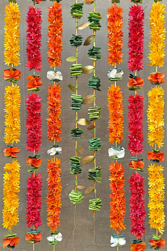 Rajnigandha Paper Flower Garland, Set of 2