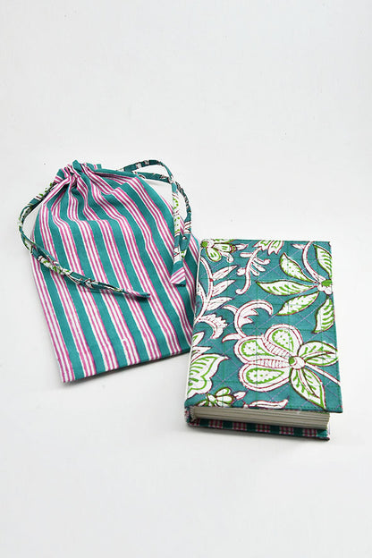 Summer Print Cover Coptic Stitch Journal, 6x4