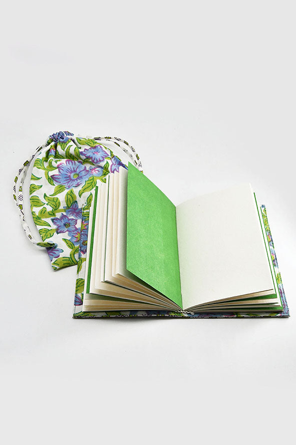 Summer Print Cover Coptic Stitch Journal, 6x4