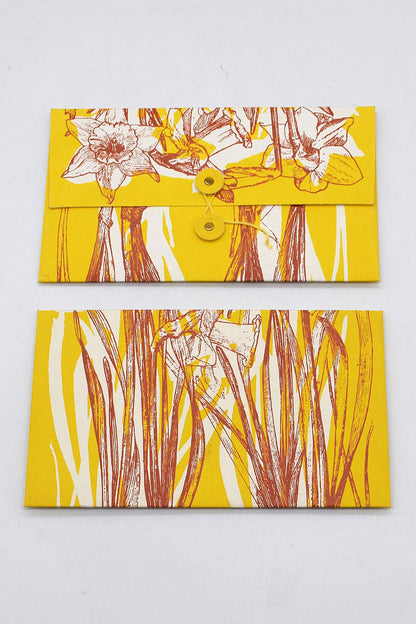 Greeting/Gift Envelope Floral with Card, Set of 5, 7x4