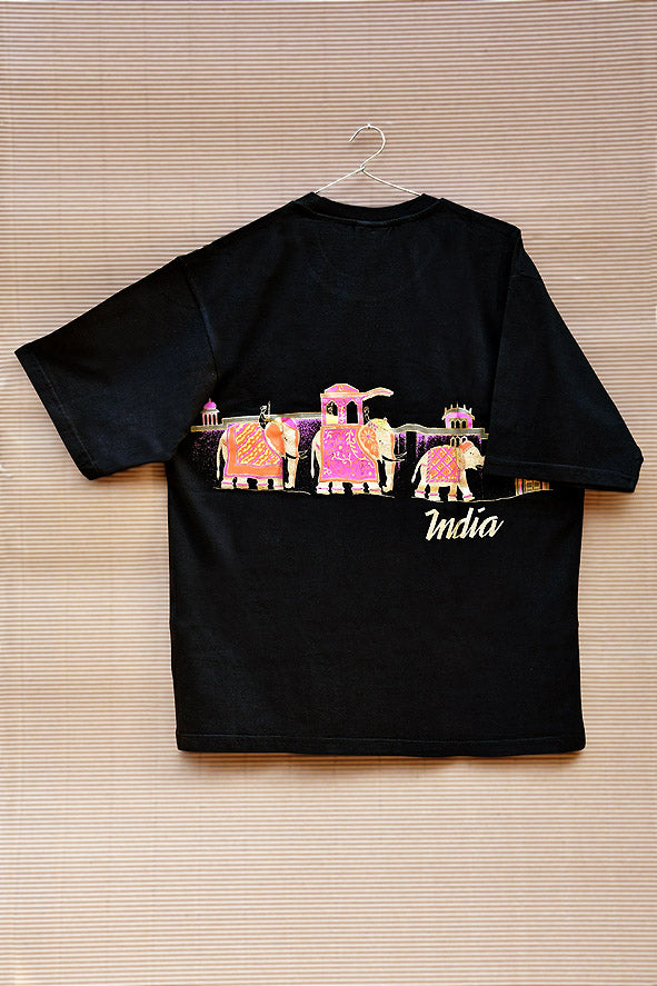 Elephant Indian Motifs Printed Unisex T Shirt Online
