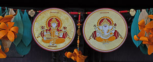 Handmade Laxmi Ganesh Bandawar With Paper Champa Flower & Leaves