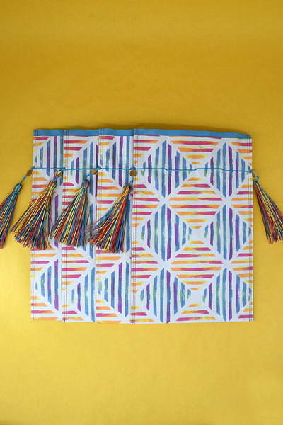 Festive Giving: Multicolour Tassel Printed Paper Pouch