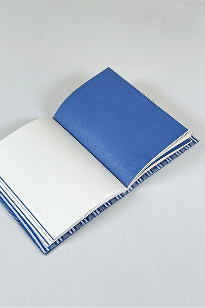 Quilted Cover Coptic Stitch Journal with Bag, Prints, 9.5x7