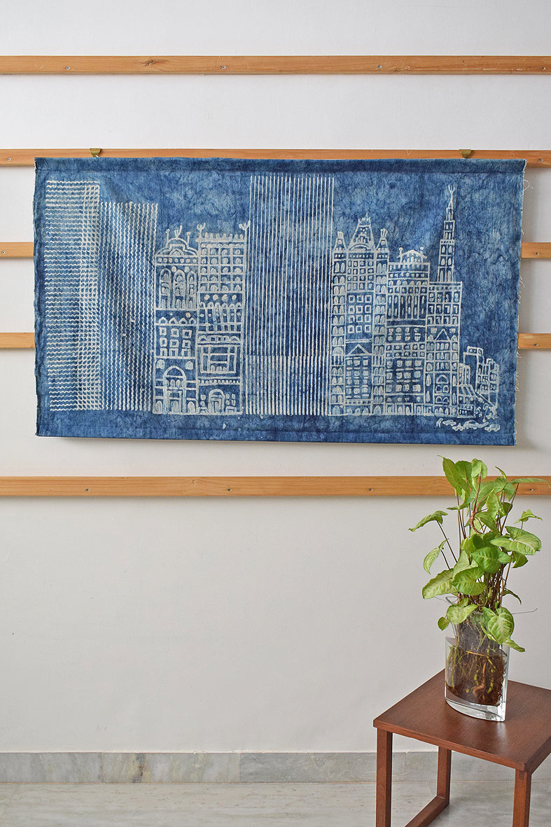 Cityscape Natural Dye Painting Wall Art Hanging Online
