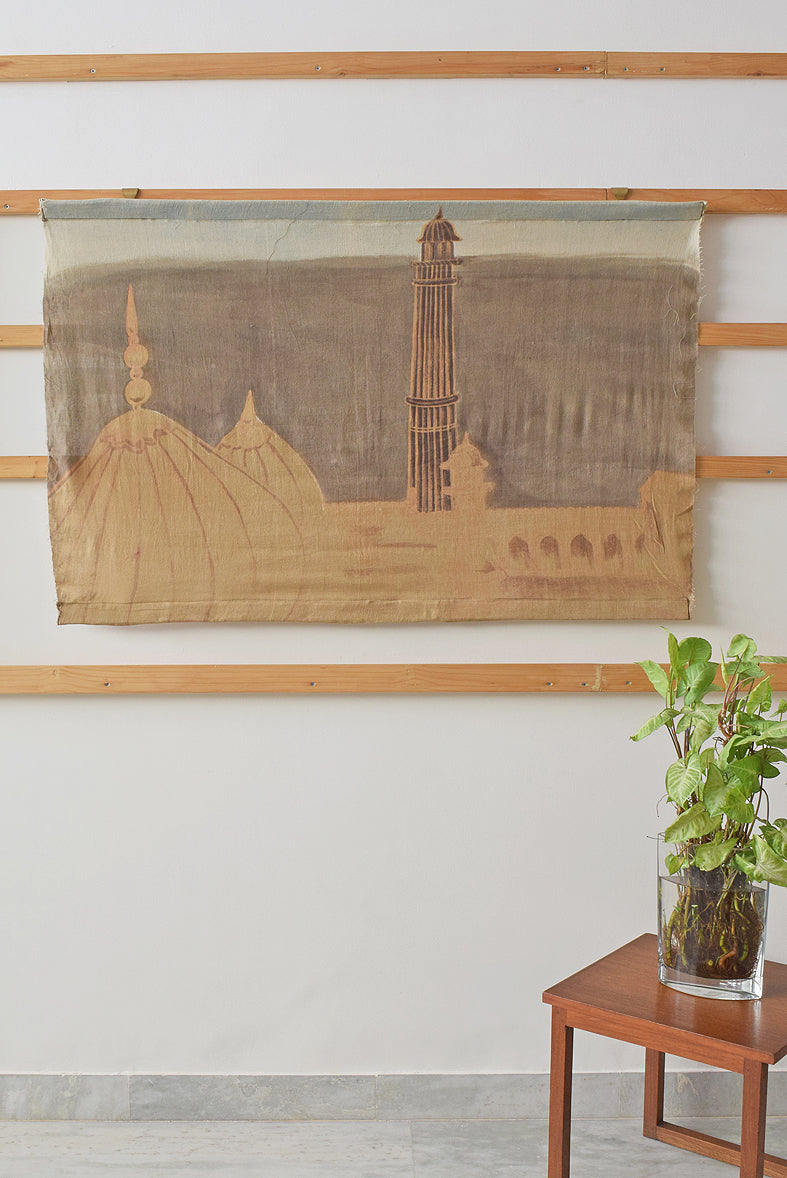 Old Delhi Hand Painted Neel Kashish Natural Dye Canvas Wall Art Hanging Online