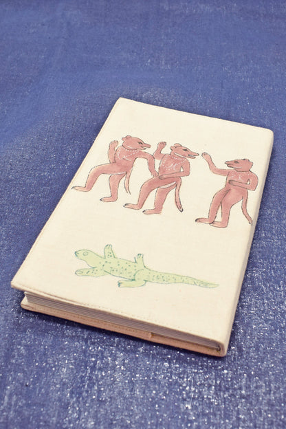 Notebooks Qissa Kahani, Fairies Hand Painted Slip Cover, 20X12 Blank pages insert + Extra Notebook Ruled Pages