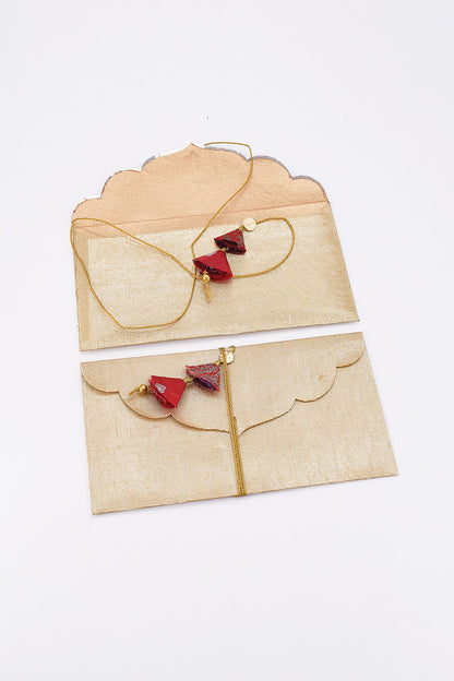 Silk Fabric Gift Envelope, Set of 2, 7.5x4