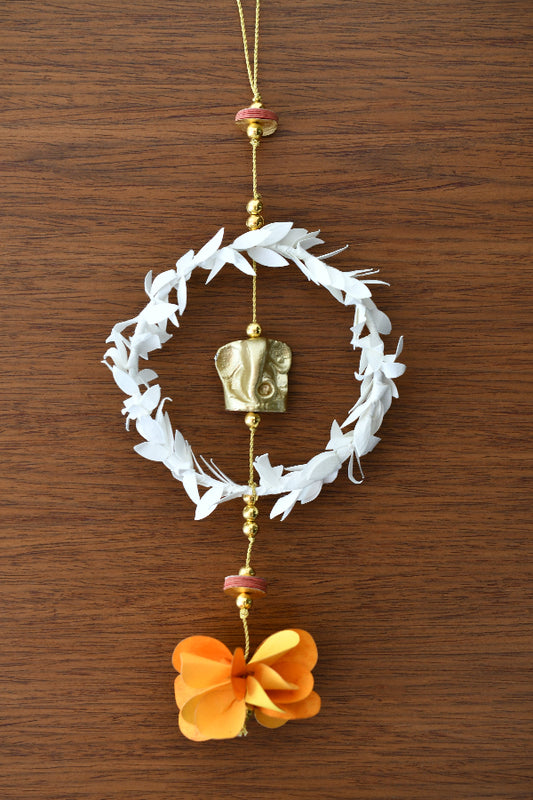 Ganesh Handmade Paper Flowers Tassel Wall Hanging Online