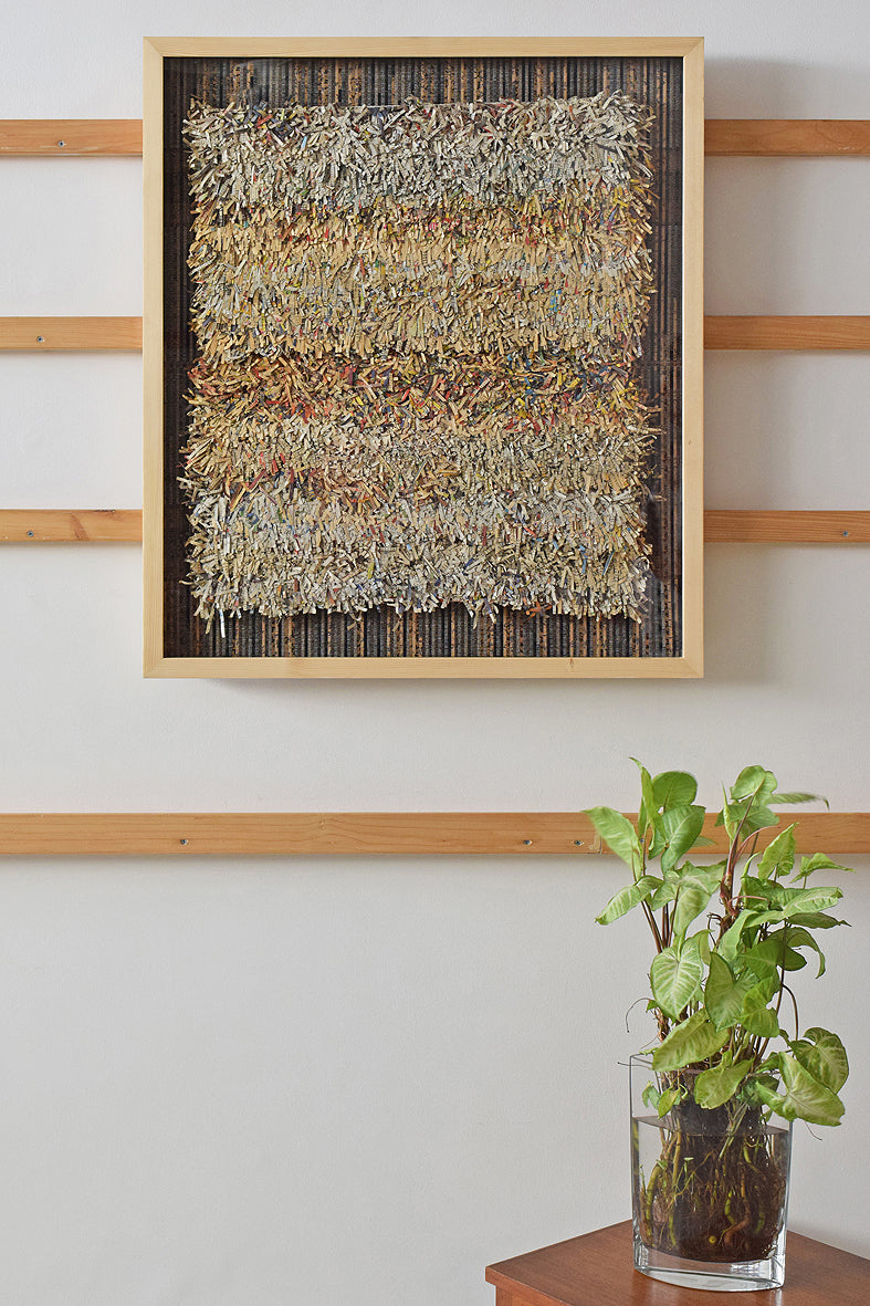 Paper Fringes Weave Framed Wall Art Online 28x32
