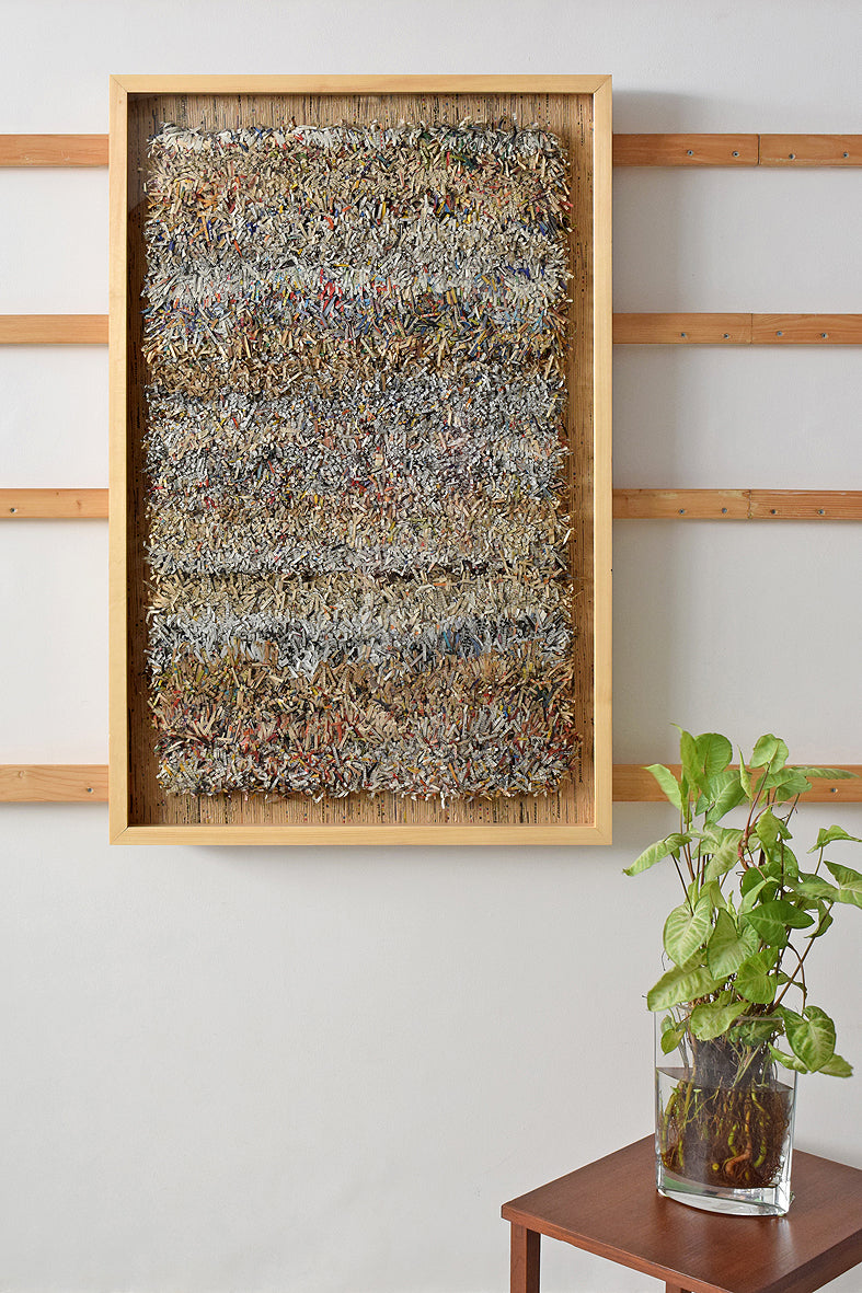 Paper Fringes Weave Framed Wall Art Online 24x43

