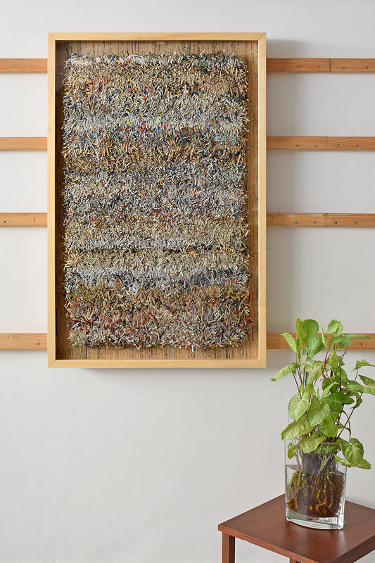 Paper Fringes Weave Framed Wall Art Online 24x43
