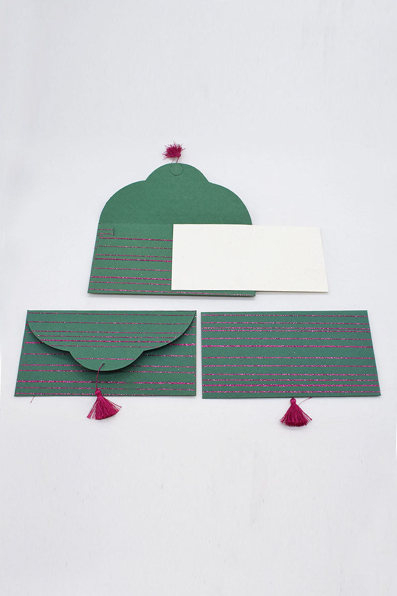Glitter Lines Handmade Paper Money Gift Envelope with Card Online