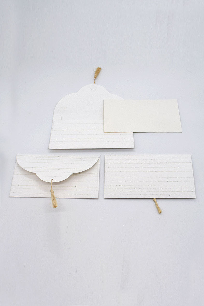Glitter Lines Gift Envelope with Cards, Set of 4, 8x4 each