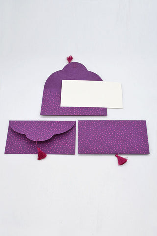 Raidana Dots Gift Envelope with Cards, Set of 4, 8x4 each