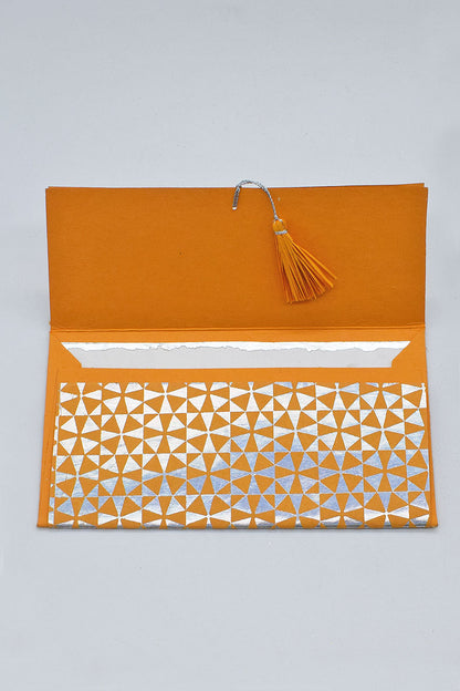 Geometric Hologram Foil Print Gift Envelope with Cards, Set of 4, 8x4 each