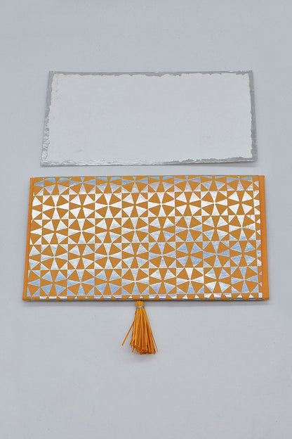Geometric Hologram Foil Print Gift Envelope with Cards, Set of 4, 8x4 each