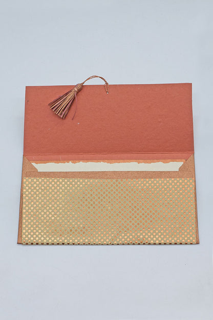 Gold Rounds Foil Print Gift Envelopes with Cards, Set of 4, 8x4 each
