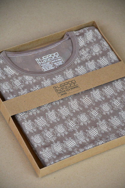 Taupe Folk Turtles Tonal Unisex T Shirt