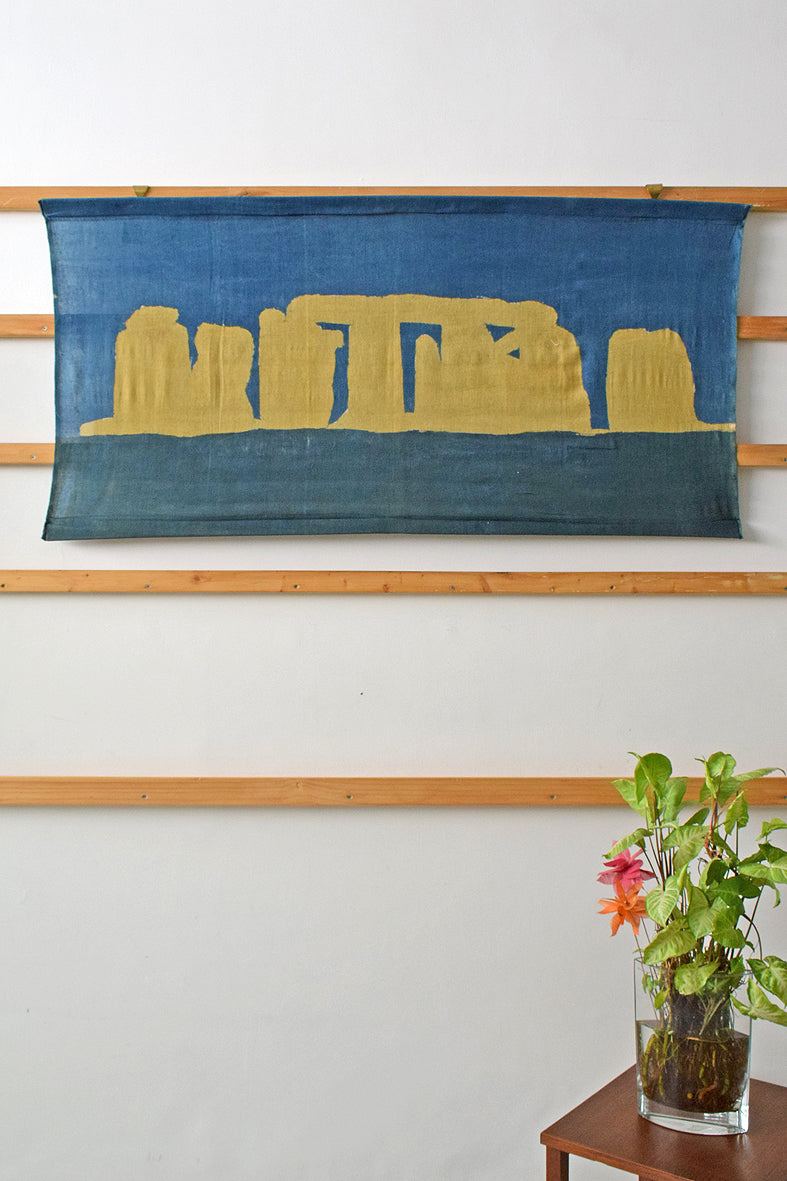 Stonehenge Natural Dye Painting Wall Art Hanging Online
