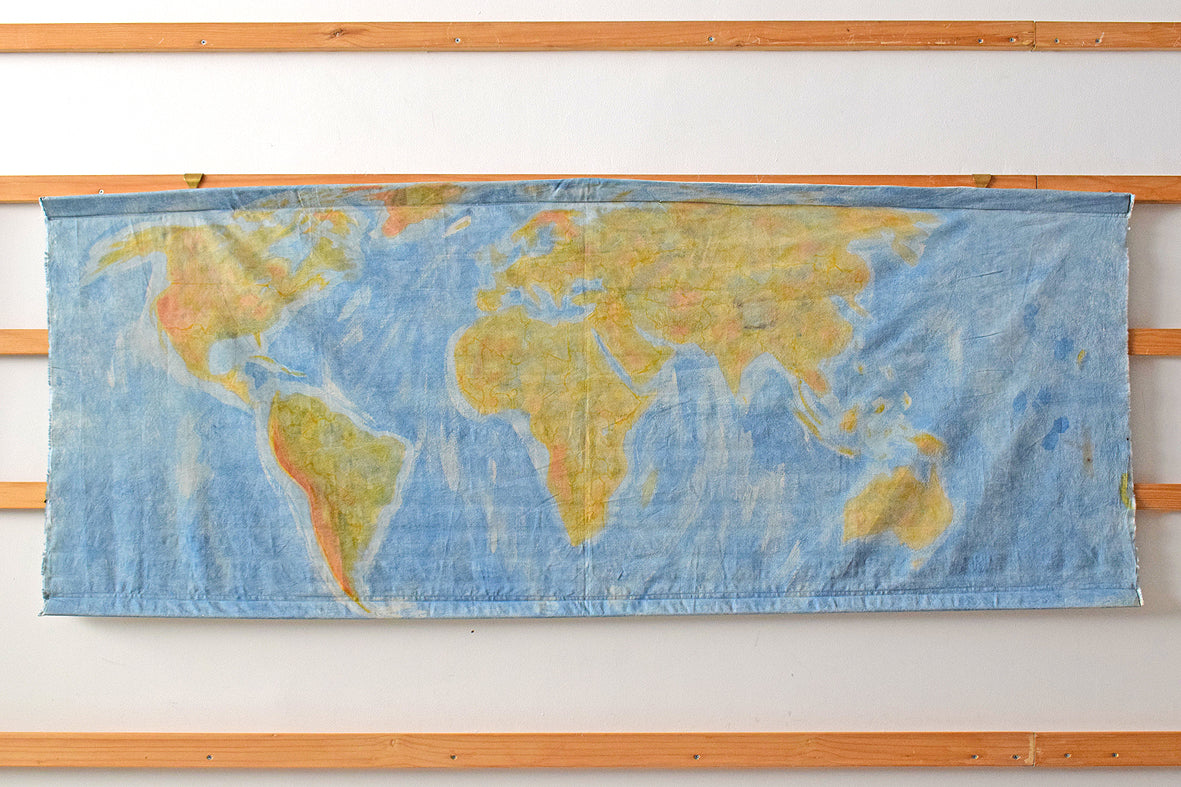 World Map Natural Painting Wall Art Hanging Online

