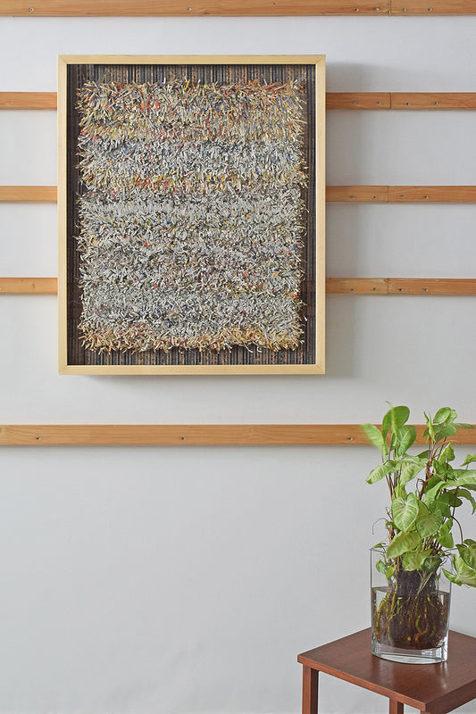 Paper Fringes Weave Framed Wall Art Hanging Online
