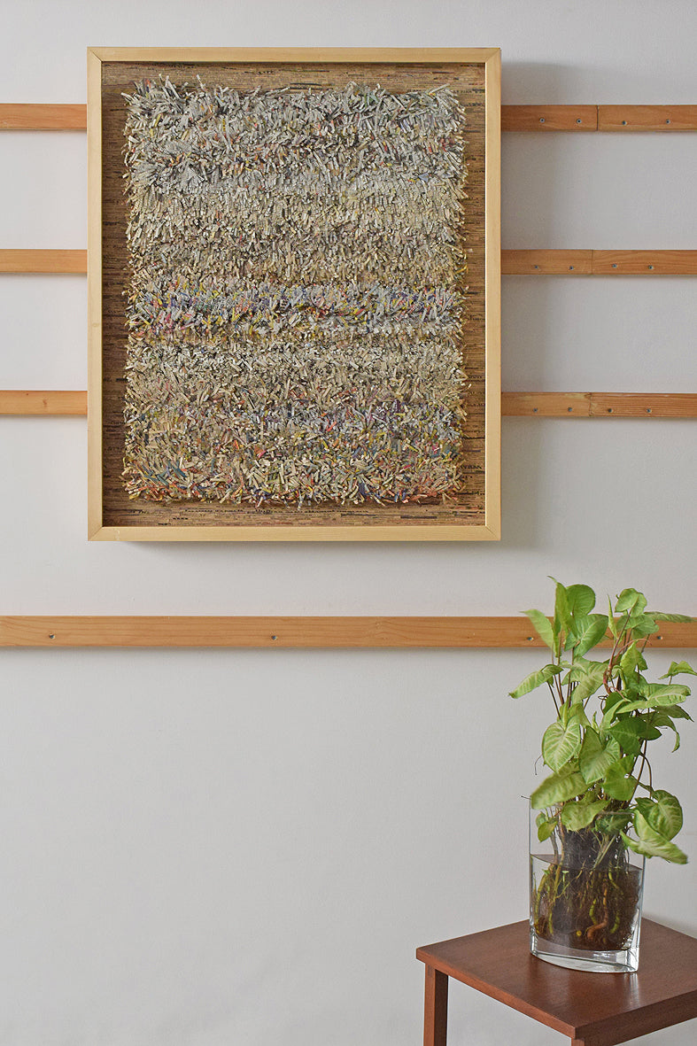 Paper Fringes Weave Mounted Framed Wall Art Hanging Online
