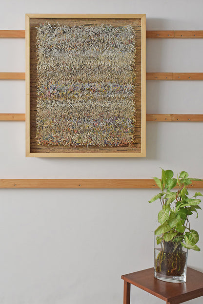 Paper Fringes Weave Mounted Framed Wall Art Hanging Online
