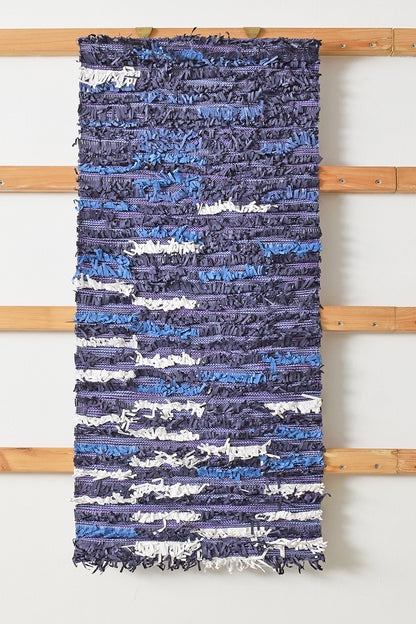 Blues & White Paper Fringes Weave Wall Art Hanging Online
