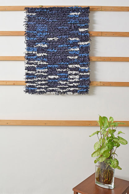 Assorted Blues & White Paper Fringes Weave Wall Art Hanging Online
