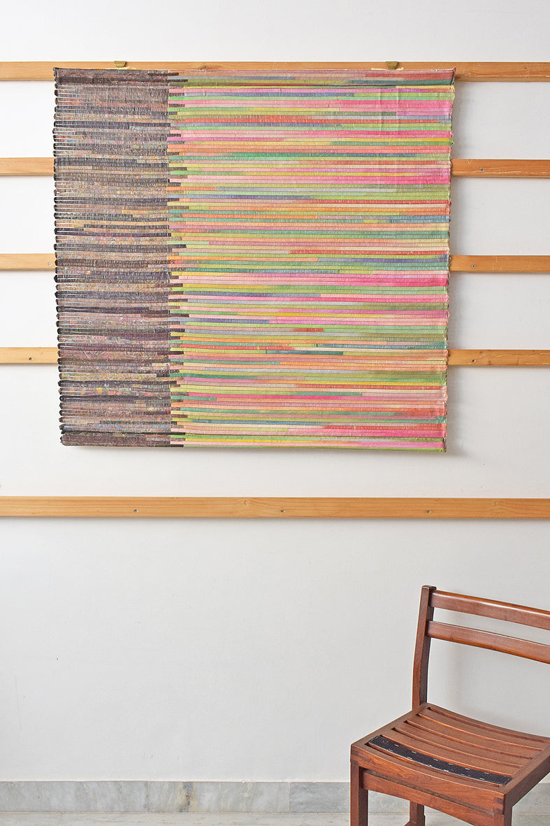 Achada & Painted Canvas 2 Panel Weave Wall Art Hanging Online
