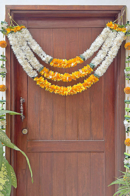 Gajra and Rajnigandha 3 string vandanwar, 90 cm