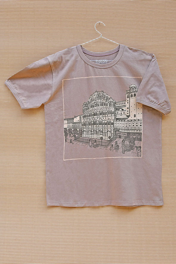 Hawamahal Drawing Cities & Places Printed Unisex T Shirt Online

