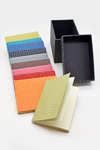 Raidana Dots, 10 Soft Cover Notebooks Boxed Set, 13x10 cm 40 leaves each