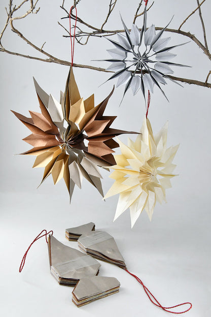 Paper Foldable Snowflake Star Christmas Hanging