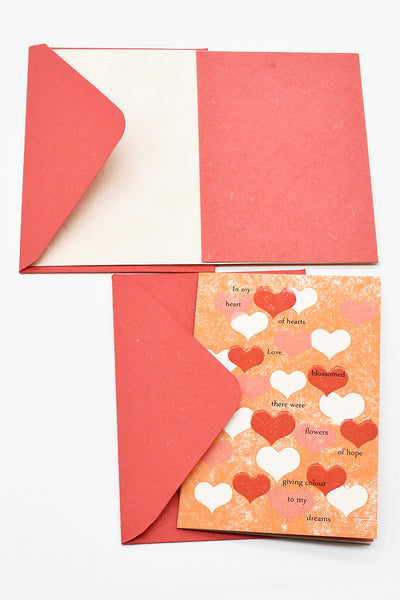 Yellow Love Song Heart Valentine's Day Gift Cards With Envelopes Online
