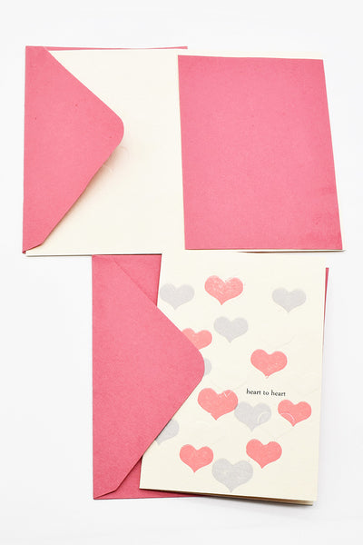 Love Exchange Heart Cards, Vintage Poetry, 4 Designs, 8 Cards, A6 each, with envelopes & insert