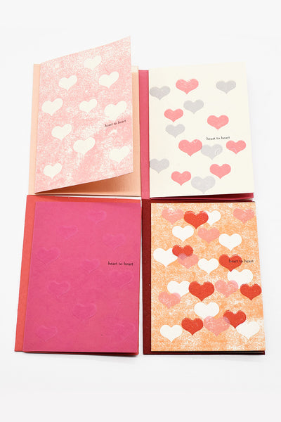 Love Exchange Heart Cards, Vintage Poetry, 4 Designs, 8 Cards, A6 each, with envelopes & insert