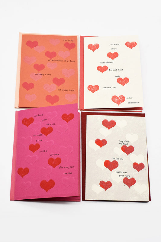 Red Love Song Heart Valentine's Day Gift Cards With Envelopes Online