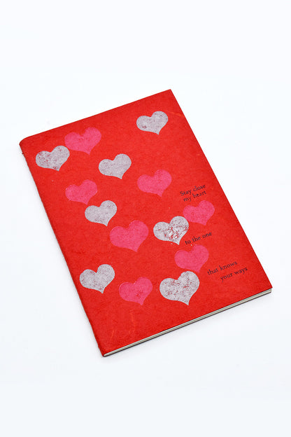 Love Shairi Heart Print A6 Blank Pages Journal Notebook Pair Online
