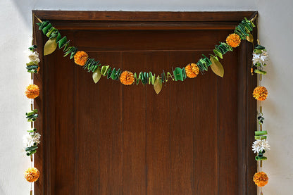 Marigold Flower & Mango Leaf Bandhanwar / Toran
