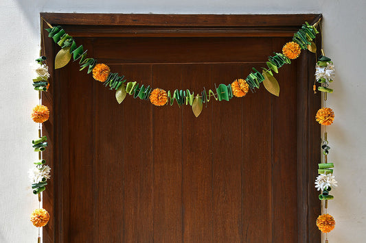 Marigold Flower & Mango Leaf Bandhanwar / Toran