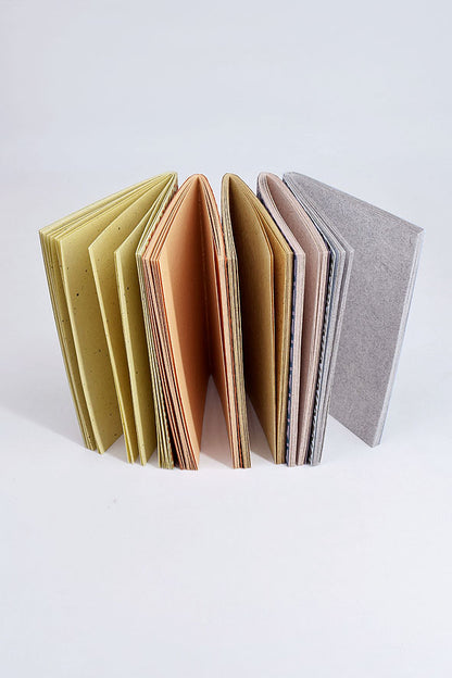 Triangle Grid Letterpress Emboss Recycled Paper Notebooks Set Online
