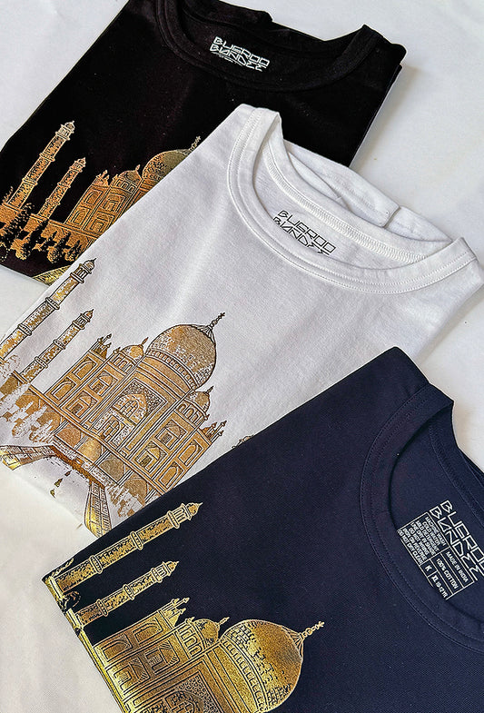 Taj Mahal Drawing Printed Unisex Cotton T Shirt Online