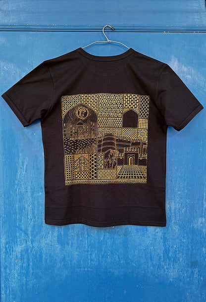 Taj Mahal Drawing Printed Unisex Cotton T Shirt Online