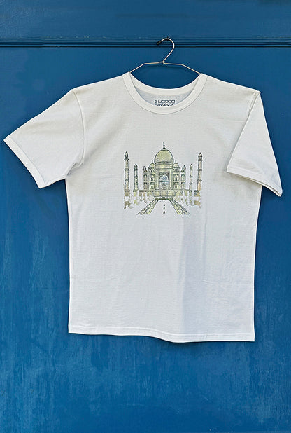 Taj Mahal Drawing, Cities & Places Unisex T-Shirt
