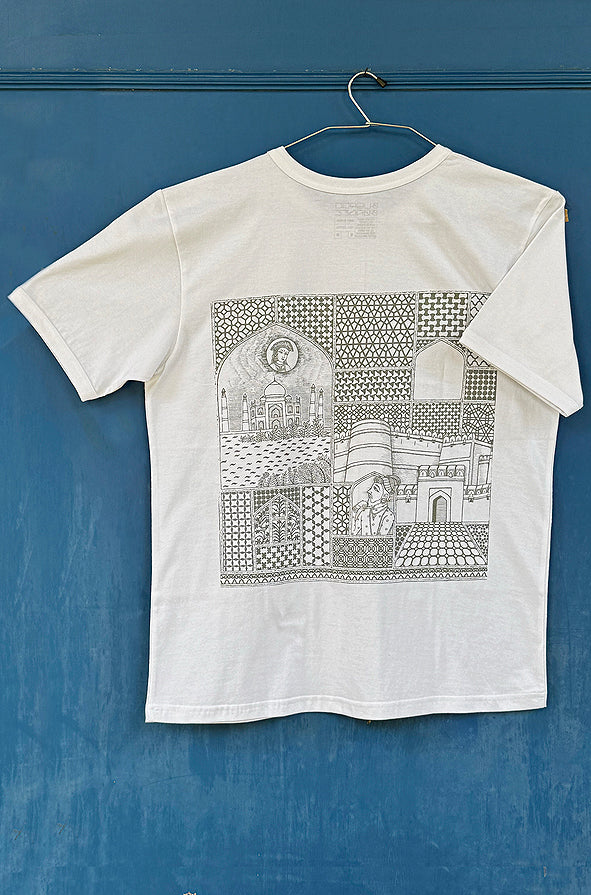 Taj Mahal Drawing, Cities & Places Unisex T-Shirt