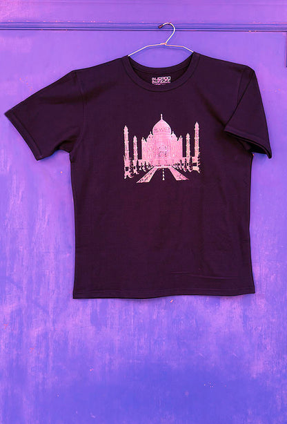 Taj Mahal Drawing Printed Cotton Kids T Shirt Online