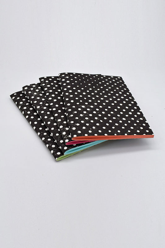 Black & White Block Print Assorted Colours Notebooks